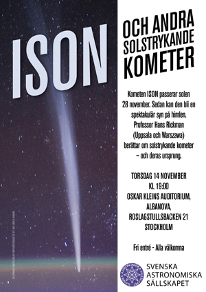 ISON och andra solstrykande kometer (Bild: NASA)